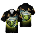 3D Golf Club, Custom Name Men's Golf Polo Shirt, Funny Golf Shirt, Golf Lover Gift