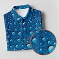 Rain Drops Blue Golf Shirt, Women's Golf Tops, Ladies Golf Shirts, Women's Golf Shirts