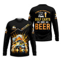 A Good Day Starts With Golf Carts And Beer Custom Men's Golf Polo Shirt, Dad Golf Gift
