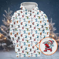 Christmas Characters Golf Pose Men's Funny Golf Shirts, Christmas Golf Shirt, Polo Shirts For Men