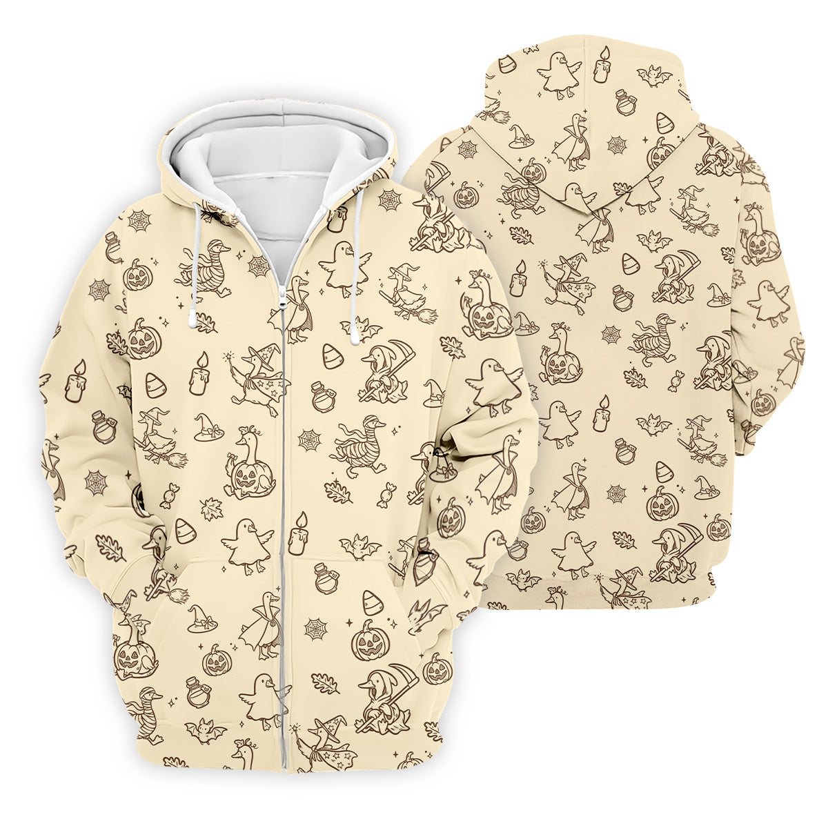 Goose Halloween, Doodle Pattern, Beige Golf Shirt, Mens Funny Golf Shirts, Long Sleeve Golf Shirts, Men Golf Polo