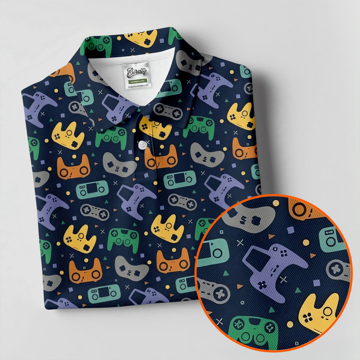 Video Game Controller Hawaiian Golf Shirt, Men's Golf Shirt, Polo Shirts For Men