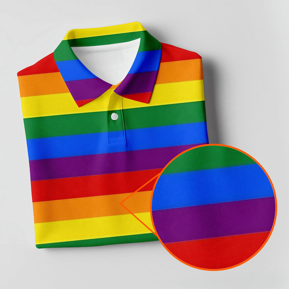 LGBT Rainbow Flag Golf Tops For Men, Pride Month Celebrate Golf Shirts For Men