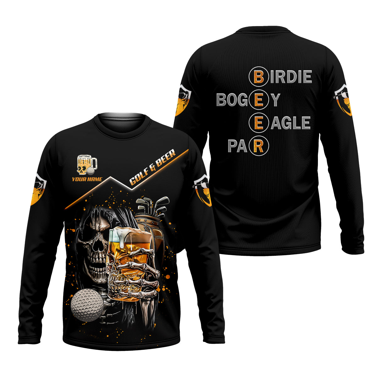 Custom Golf And Beer Soul Keeper Golf Polo Shirt , Funny Golf Shirt, Gift For Golfers