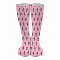 Breast Cancer Funny Skeleton Pink Golf Socks, Christmas Golf Gift, Golfing Apparel