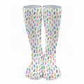 Cancer Awareness Ribbons White Golf Socks, Christmas Golf Gift, Golfing Apparel
