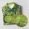 Paisley Print Green Golf Shirt, Ladies Golf Shirts, Golf Shirt For Women, Ladies Golf Polos