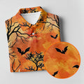 Spooky Black Cat Halloween Golf Polo Shirt, Men's Golf Shirts, Hawaiian Golf Shirt