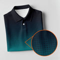 Turquoise Gradient Hawaiian Golf Shirt, Ladies Golf Tops, Golf Shirt For Women