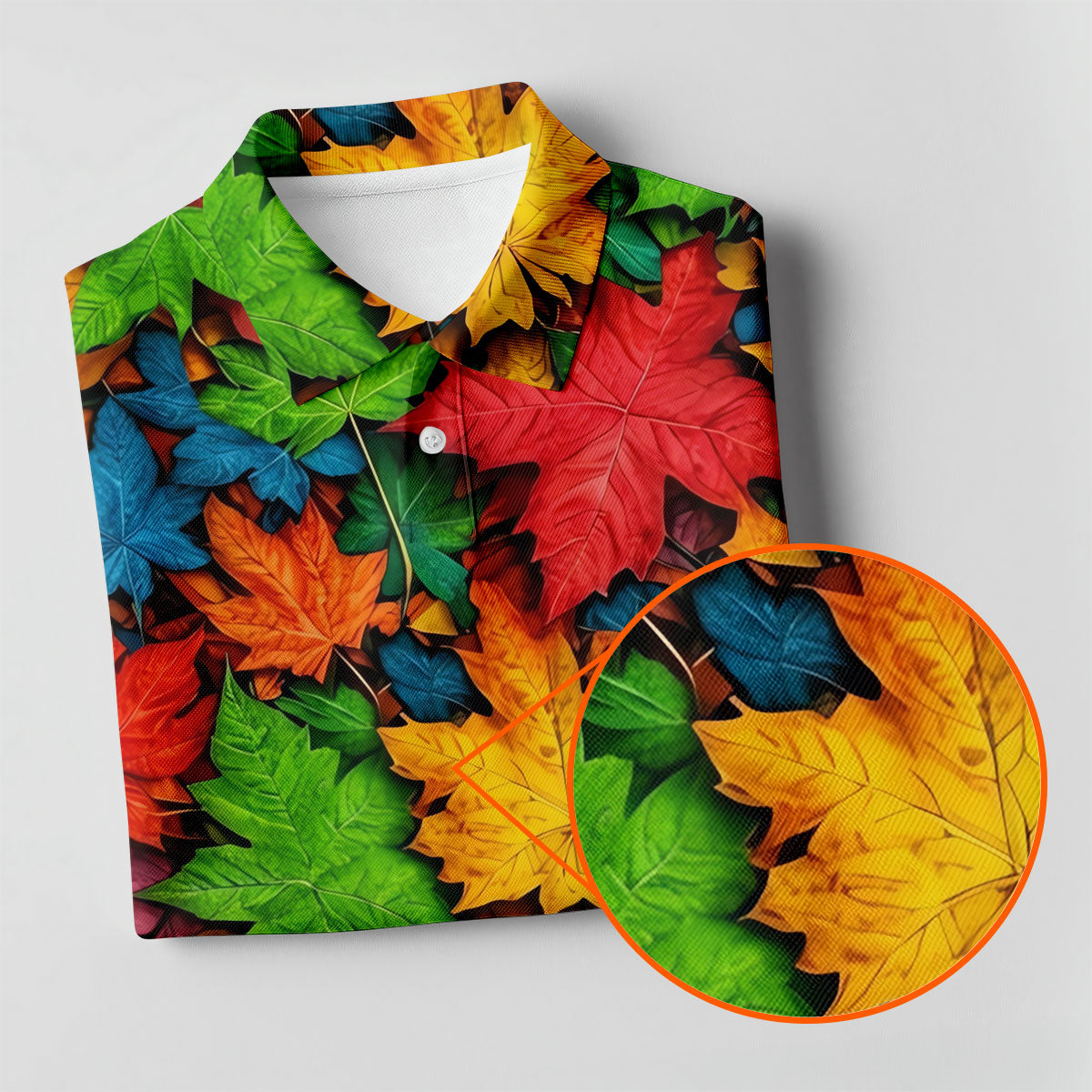 Vibrant Maple Leaf Autumn Forest Hawaiian Golf Polo, Golf Tops For Women, Golfing Apparel