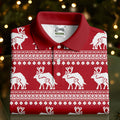 Reindeer Humping Seamless Pattern Golf Shirt, Christmas Golf Shirt, Golf Shirts For Men, Golf Gift For Men