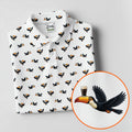 White Funny Toucan Beer Golf Polo Shirt, Golf Shirts For Women, Performance Golf Shirt
