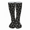 Funny Skeleton Black Men Golf Socks, Best Socks For Men, Fun Socks, Christmas Golf Gift