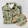 Mushroom Pattern Hand-drawn Art Hawaiian Golf Shirt, Women's Golf Tops, Ladies Golf Shirts
