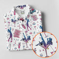 Funny Par Tee Girl Golfer Pattern Golf Polo Shirt, Ladies Golf Shirts, Golf Tops For Women