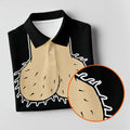 Black Funny Dickhead Faux Chest Golf Shirt, Women's Golf Tops, Ladies Golf Shirts
