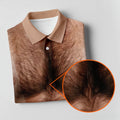 Funny Hairy Man Body Illusion Design Hawaiian Golf Shirt, Golf Shirts For Men, Polo Shirts For Men