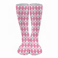 Breast Cancer Pink Argyle Pattern Golf Socks, Christmas Golf Gift, Gifts For Golf Lovers, Golfing Apparel
