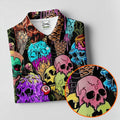 Melting Skull Ice Cream Halloween Golf Shirt, Golf Apparel For Men, Mens Golf Shirts