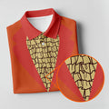 Orange Tuxedo Fun Women's Golf Shirts, Retro Golf Shirt, Ladies Golf Tops