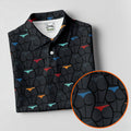 Funny Colorful Panty Butt Pattern Golf Polo Shirt, Printed Golf Shirts, Men's Golf Shirt