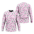 Seamless Pink Green Funny Womens Golf Polo Shirt, Ladies Golf Shirt, Womens Sleeveless Golf Shirts