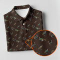 Turkey Hunting Seamless Pattern Funny Golf Shirts, Father's Day Golf Shirt, Golf Gift For Dad