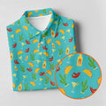Tropical Vibe Hawaiian Pattern Turquoise Golf Shirt, Women's Golf Tops, Golf Gift For Ladies