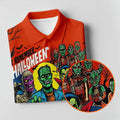 I Remember Halloween Classic Monster Golf Polo Shirt, Men's Golf Shirts, Hawaiian Golf Shirt