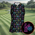 Funny Adult Cruise Vacation Pattern Polo Shirt, Womens Golf Tops, Printed Golf Shirt