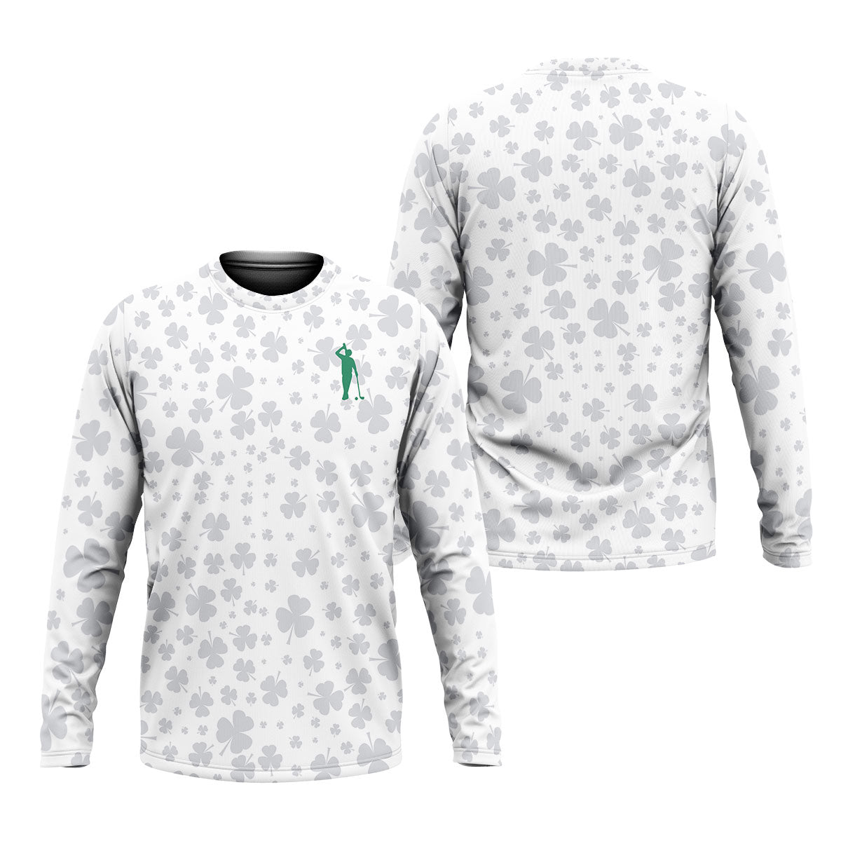 Shamrock Golf Polo Shirt, Mens Golf Shirt, St Patrick's Day Golf Shirt, Gift For Golfer