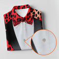 Red Leopard Funny Costume Hawaiian Golf Shirt, Polo Shirts For Men, Golf Shirts For Men