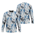 Blue Feather Golf Polo Shirt, Mens Golf Gift, Mens Tropical Shirts