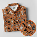 Southwest Desert Taco Skull Pattern Hawaiian Golf Shirt, Golf Tops For Women, Performance Golf Shirt