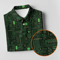 Computer Circuit Board Hawaiian Golf Shirt, Coder Gift Women's Golf Tops, Ladies Golf Shirts
