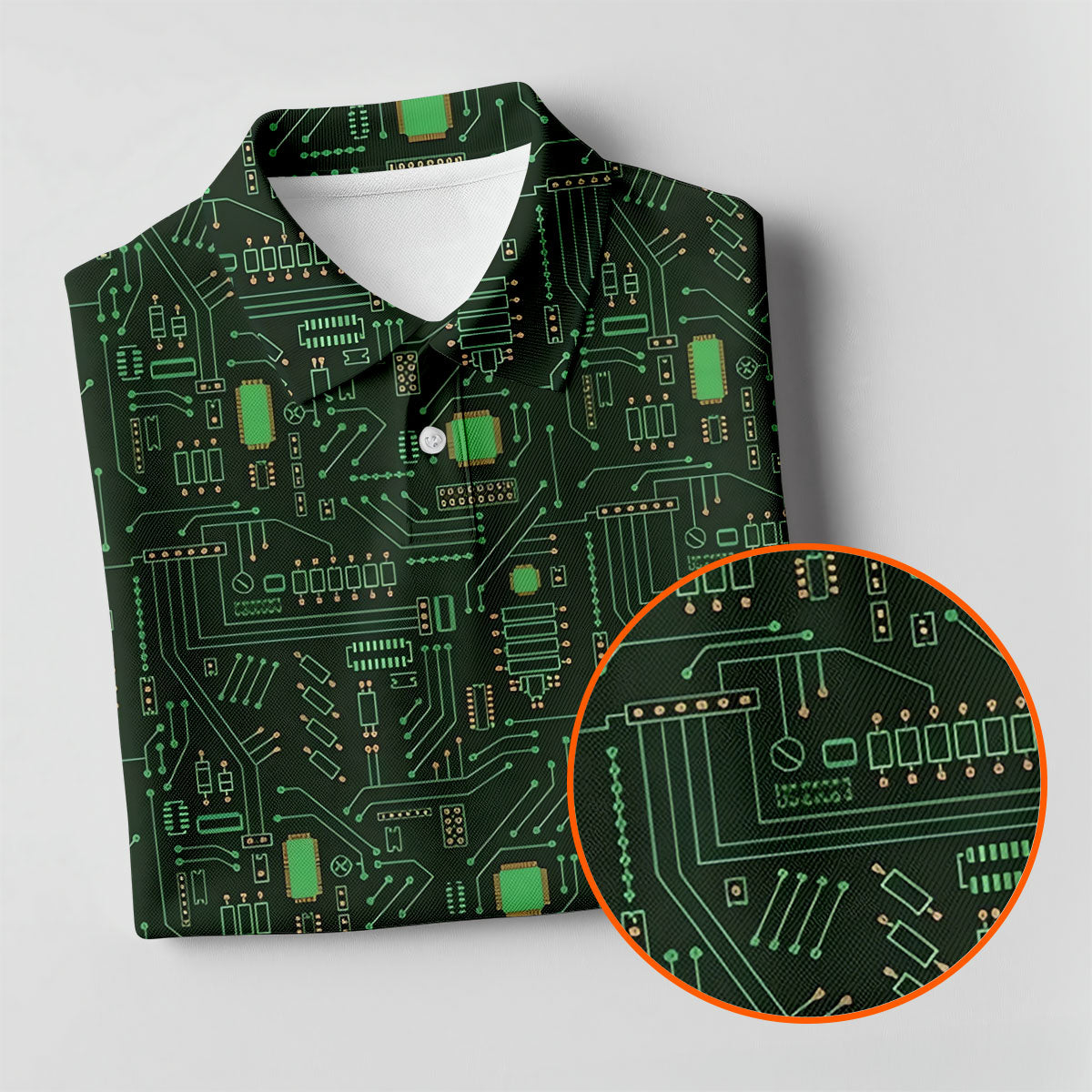 Computer Circuit Board Hawaiian Golf Shirt, Coder Gift Women's Golf Tops, Ladies Golf Shirts