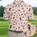 Vintage Tattoo Flash Icon Golf Polo Shirt, Golf Polo Shirts For Men, Mens Golf Apparel