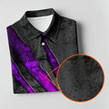 Purple Claw Marks Hawaiian Golf Shirt, Scratch Print Women's Golf Tops, Ladies Golf Shirts