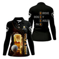 Golf And Beer Custom Women's Funny Graphic Golf Polo Shirt, Custom Ladies Golf Shirt