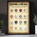 Evolution Of The Golf Ball Wall Canvas Print, Golf Canvas Wall Art, Golf Wall Art, Gift For Golfer