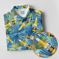 Funny Tropical Beer Bottle Pattern Golf Polo Shirt, Golf Tops For Women, Performance Golf Shirt