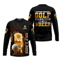 Weekend Forecast Golf With A Change Of Beer Custom Golf Polo Shirt, Mens Golf Gift, Golf Lover Gift