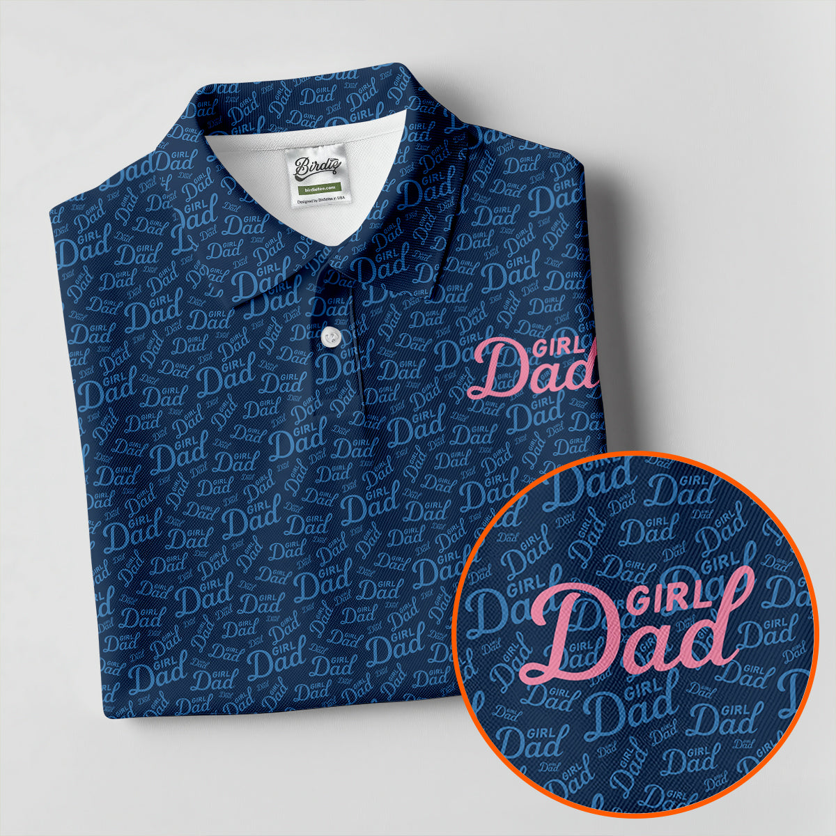 Girl Dad Father's Day Golf Shirt, Polo Shirts For Men, Gift For Golf Dad, Golfing Apparel