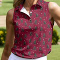 Funny Giant Monster Golf Pattern Polo Shirt, Womens Golf Tops, Ladies Golf Shirts