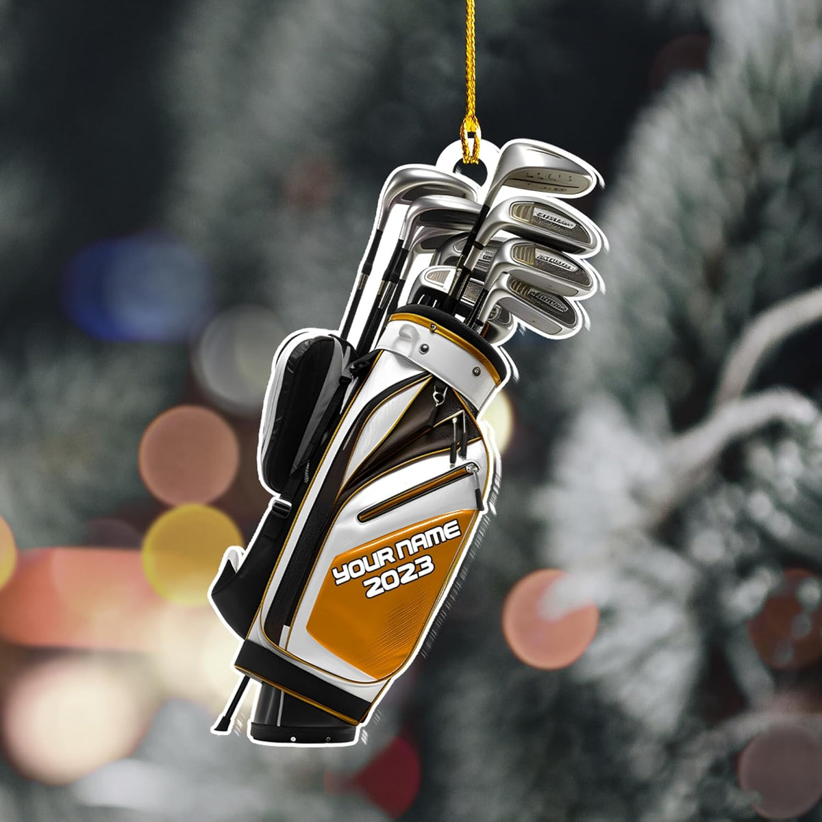 Personalized Golf Ornaments, Golf Keychain, Golf Accessories, Gift For Golf Lover