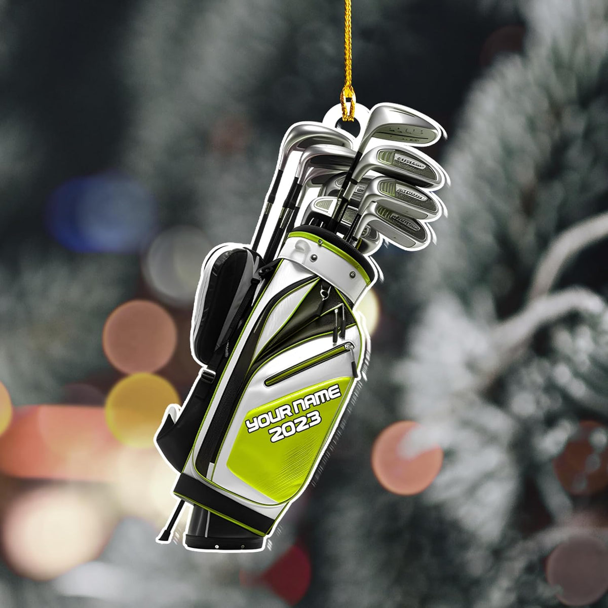 Personalized Golf Ornaments, Golf Keychain, Golf Accessories, Gift For Golf Lover