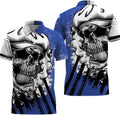 Funny Skull Men's Golf Polo Shirt, Skull Golf Shirt, Dad Golf Gift