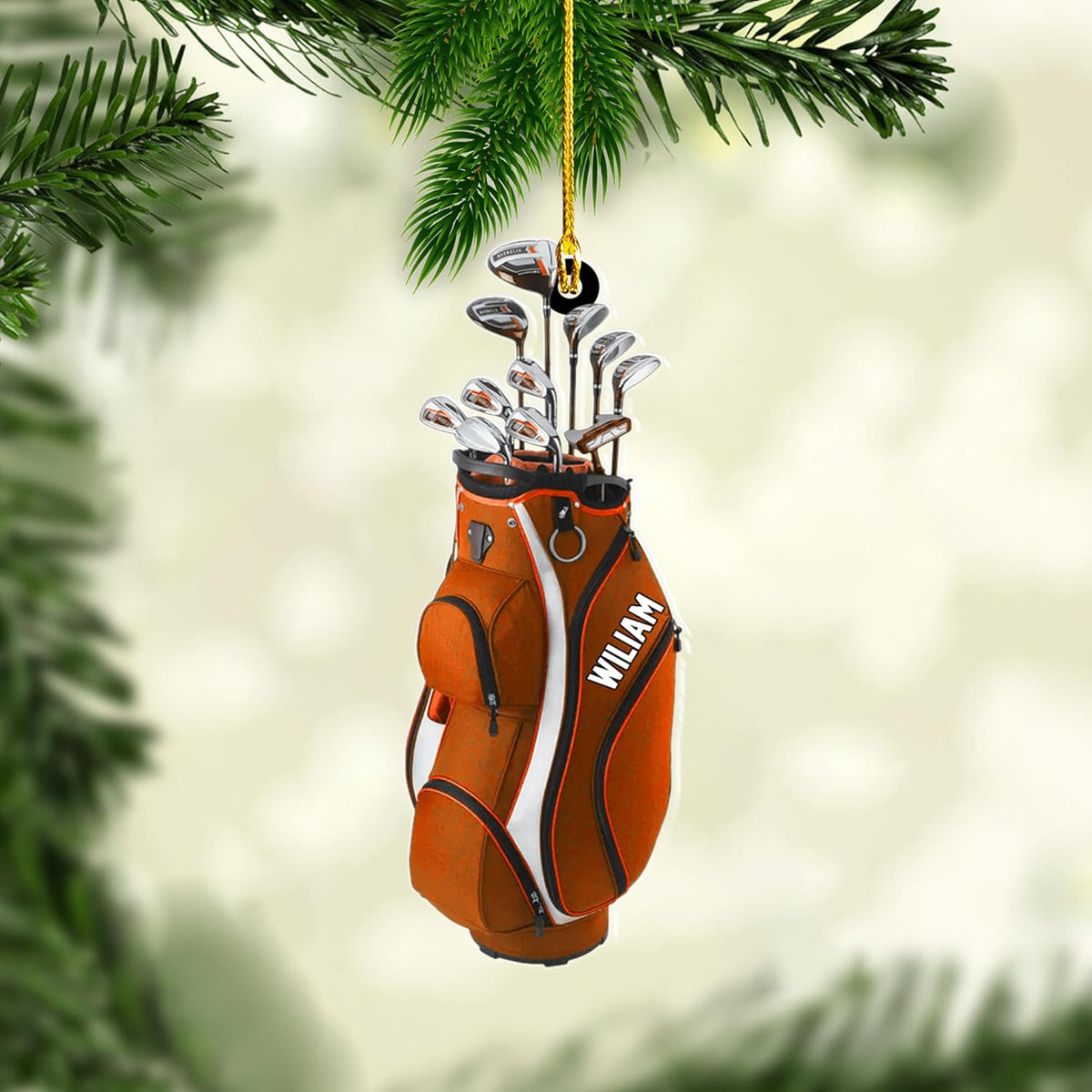 Personalized Golf Bag Ornaments, Golf Keychain, Golf Accessories, Gift For Golf Lover
