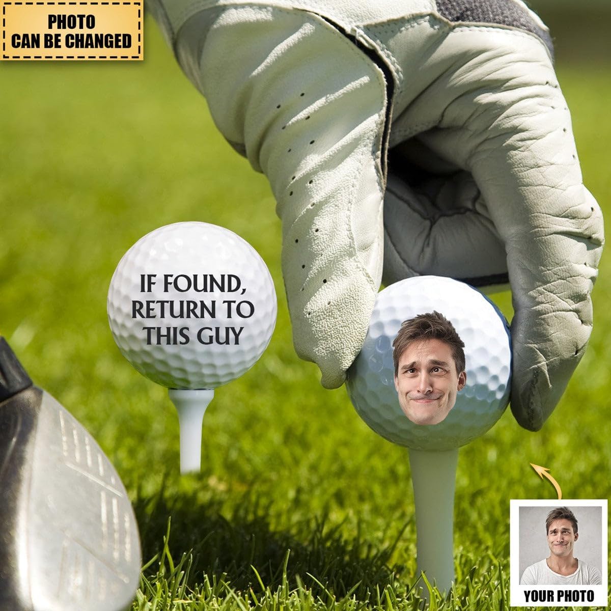 If Found Return To This Guy Custom Face Golf Balls, Funny Golf Balls, Dad Golf Gifts