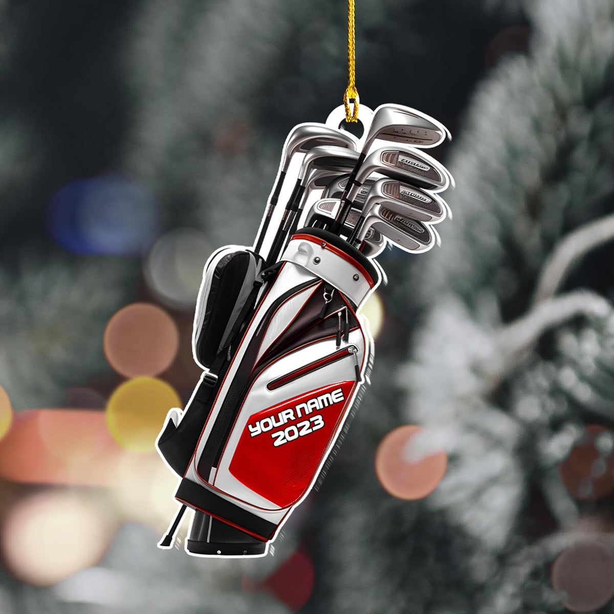 Personalized Golf Ornaments, Golf Keychain, Golf Accessories, Gift For Golf Lover